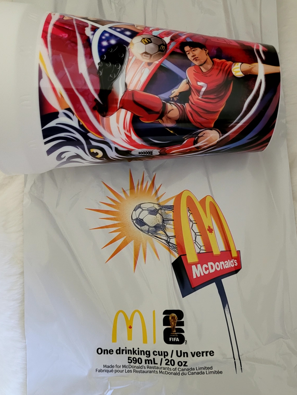 McDonald's X Fifa 2026 Soccer Player Promotional Cup - Red, Black, White